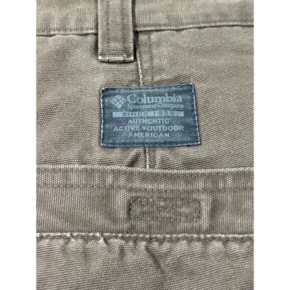 Columbia Pants 40 Brown Canvas Zip Pockets Outdoors Hiking Gorpcore - Picture 13 of 16